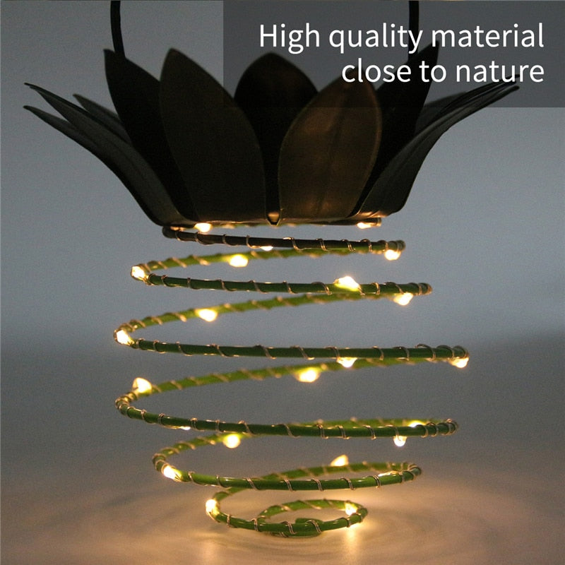 LED Light Night Pineapple Shape Solar Lights Garden Lights Hanging Waterproof Wall Lamp Fairy Night Lights Art Home Decoration
