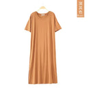 Plus size Fashion Summer Night Dress Women Nightgowns Sleepwear Women's Sleepshirts Modal Cotton Candy Color Ladies Nightwear