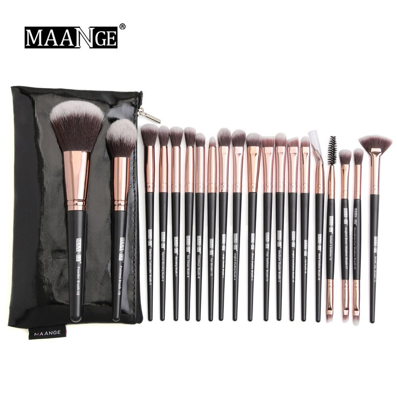 MAANGE Pro 12/20pcs Makeup Brushes Set with Bag Powder EyeShadow Blending Eyeliner Eyelash Lip Portable Brush Set For Make up