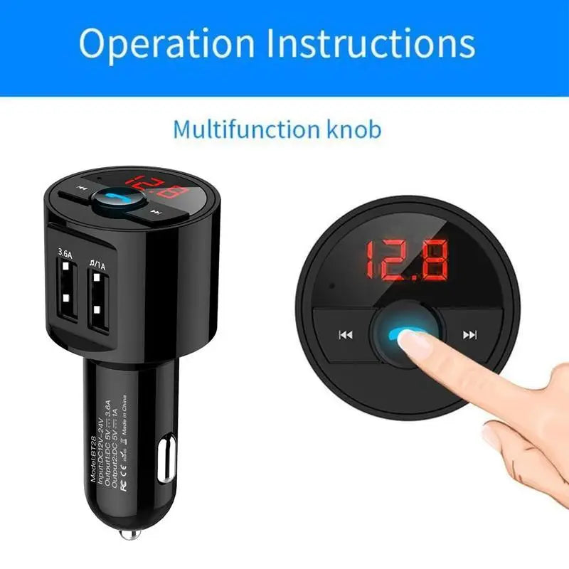 FM Transmitter USB Charger Bluetooth Car Kit FM Modulator Audio Music Mp3 Player Phone Wireless Handsfree Carkit