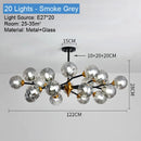 Modern Glass Ball Chandeliers for Dining Room Kitchen Living Room  Bedroom Hanging Ceiling Chandelier Indoor Lighting Fixtures
