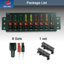 9-Port Powerpole-Verteiler mit Powerpole-Schraubbefestigung für Kurzwellenradios AP-8S