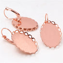 13x18mm 18x25mm 10pcs 7 Colors plated French Lever Back Earrings Blank/Base,Fit 13x18/18x25mm Oval glass cabochons