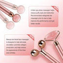 3-in-1 Electric Rose Quartz Jade Roller and Face Massager Set Face Care Tools Eye Massager and 3D Face, Head, Arms,Neck Massager
