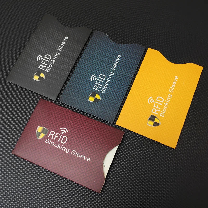 10Pcs Aluminum Foil RFID Blocking Card Sleeve Anti Scan Card Holder NFC Shielding Credit Bank Card Protector Anti Theft Wallet