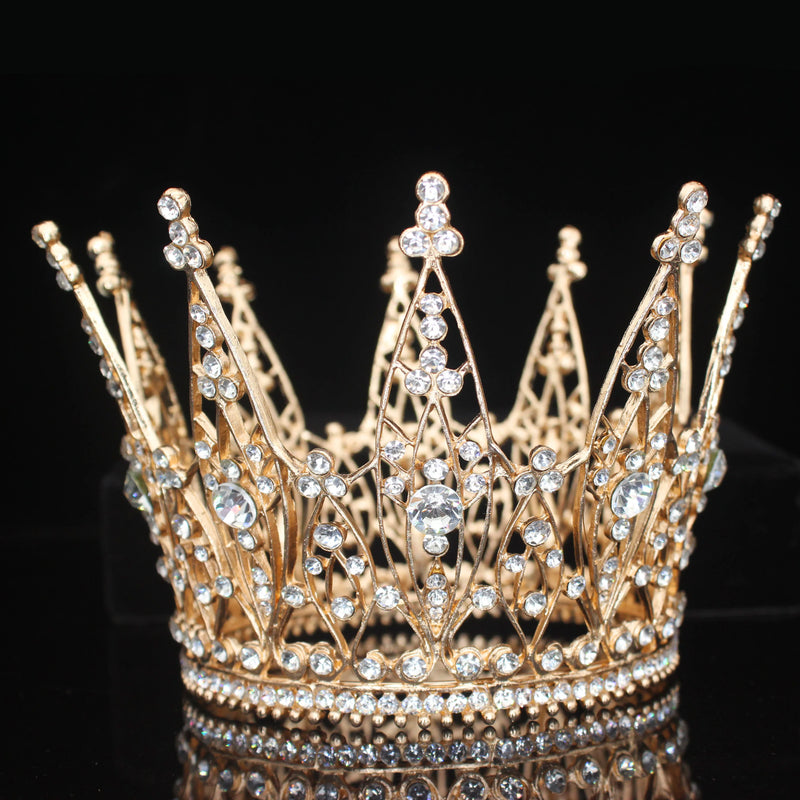Rhinestone Bride Tiara Crown Bridal Wedding Hair Jewelry Accessories Women Girls Princess Show Headdress Headpiece Queen Diadem
