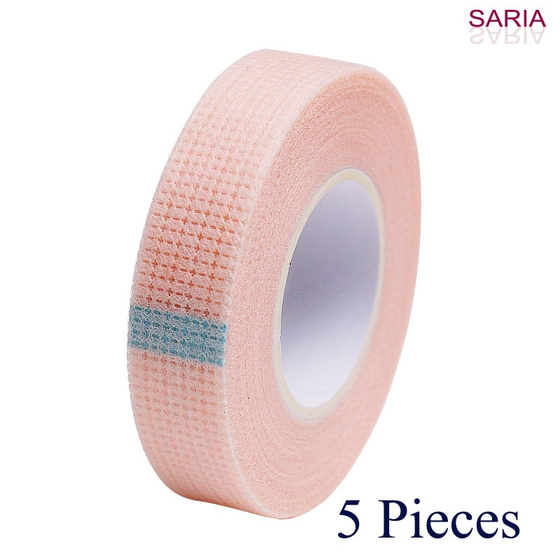 5pcs Eyelash Extension Lint Breathable Non-woven Cloth Adhesive Tape Medical Paper Tape For False Lashes Patch Makeup Tools