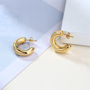 Vnox Chic Geometric Shape Women Big Hoop Earrings Hollow Metal Stainless Steel Round Ear Jewelry Anti Allergy Party Accessory