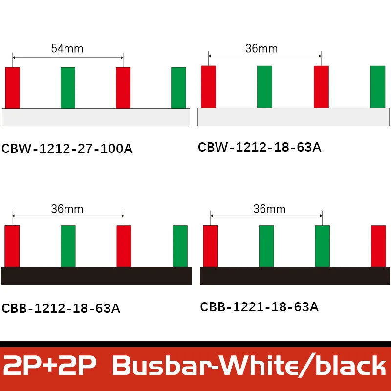 Copper Busbar for Distribution Box mini Circuit breaker PIN MCB RCBO RCCB connector busbar connection breaker combing