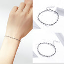 BISAER 925 Sterling Silver Round Lucky Blue Evil Eyes Love Heart Open Cuff Bangles Women &amp; Girl Silver Bracelets Fashion Jewelry