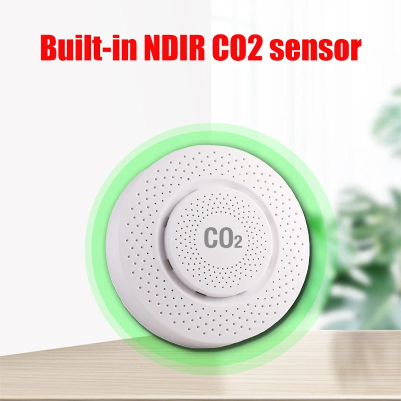 Tuya CO2 Carbon Dioxide Sensor co2 detector NDIR High-precision Measurement Exceeds Standard Alarm Smart Home Linkage tuya senso