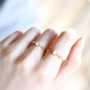 LAMOON 925 Sterling Silver Ring For Women Natural Aquamarine Synthetic Coral Stone 14K Gold Plated Ring Jewelry Gemstone LMRI094