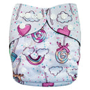 Pororo ecological diapers for baby girl boy Cloth diapers bamboo charcoal washable reusable diapers waterproof double leg gusset