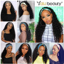 28 Zoll lange Afro Kinky Curly Headband Perücken Synthetische Ice Headband Perücke für schwarze Frauen Ombre Curly Wave Perücke Biofaserhaar
