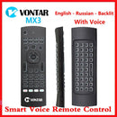 Backlit MX3 Air Mouse Smart Voice Remote Control 2.4G Wireless Keyboard IR Learning For Android 11.0 10.0 TV BOX Android 11 10 9
