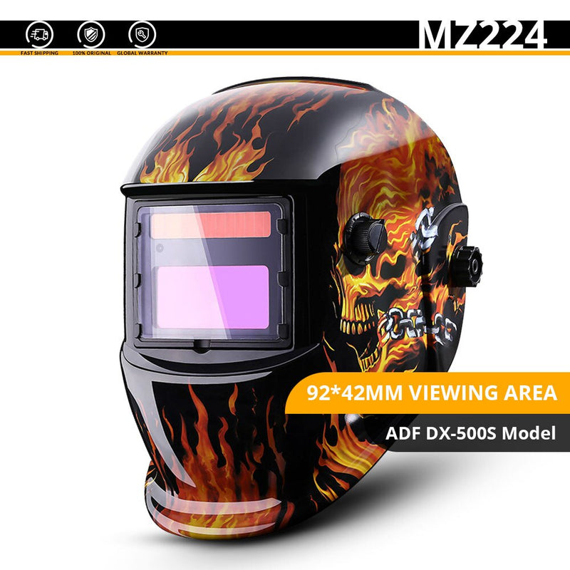 DEKO Welding Helmet Solar Powered Auto-Darkening Hood with Adjustable Shade Range 4/9-13 for MIG MMA Arc Welder Mask New Design