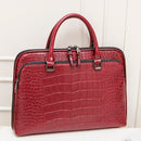 Fashion Women's PU Leather Briefcase For 13.3" 14.1 Inch Laptop Handbag Girls Shoulder Bags Woman Work Office Leather Handbags