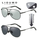 LIOUMO 2023 NEU Herren Vintage Legierung Polarisiert Photochrome Sonnenbrille Piloten-Sonnenbrille Beschichtung Linse Fahrbrille Für Herren/Damen
