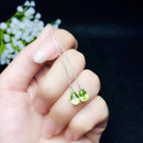 Classic Silver Long Drop Earrings for Party Natural Peridot Drop Earring 925 Silver Peridot Drop Earrings Gemstone Drop Earrings