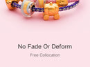 ATHENAIE Colorful Wire Charms Bracelet with 925 Sterling Silver CZ Love Heart Clasp for Women Fit Charm Beads DIY Gift