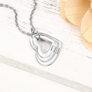 JewelOra Personalized Family Necklace with 2-4 Names Stainless Steel Heart Engraved Necklace for Mother Pendants Jewelry