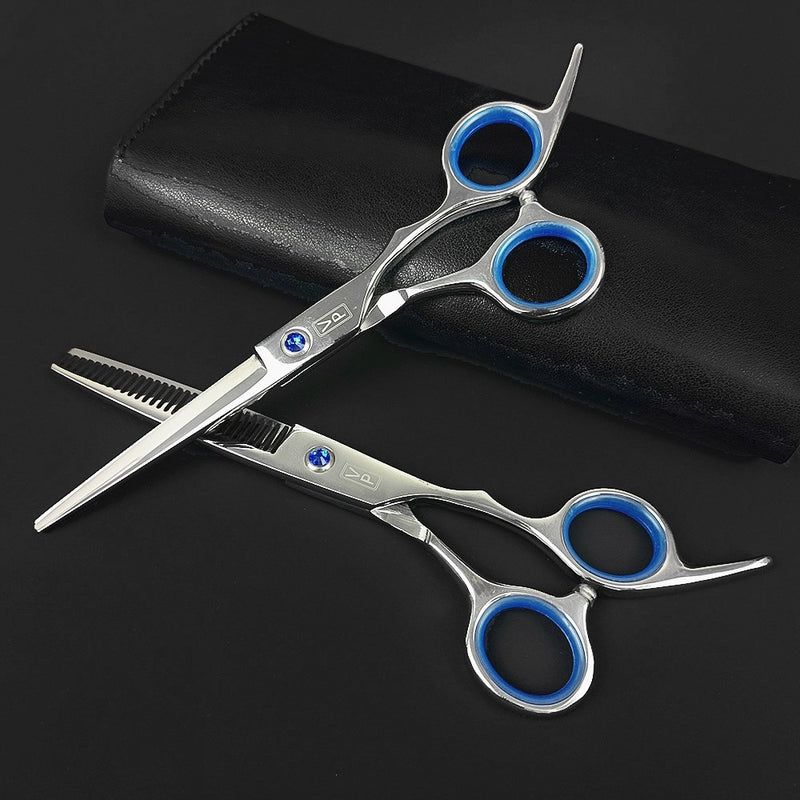 Professional Hairdressing Haircut Scissors 6 Inch 440C Barber Shop Hairdresser's Cutting Thinning Tools High Quality Salon Set