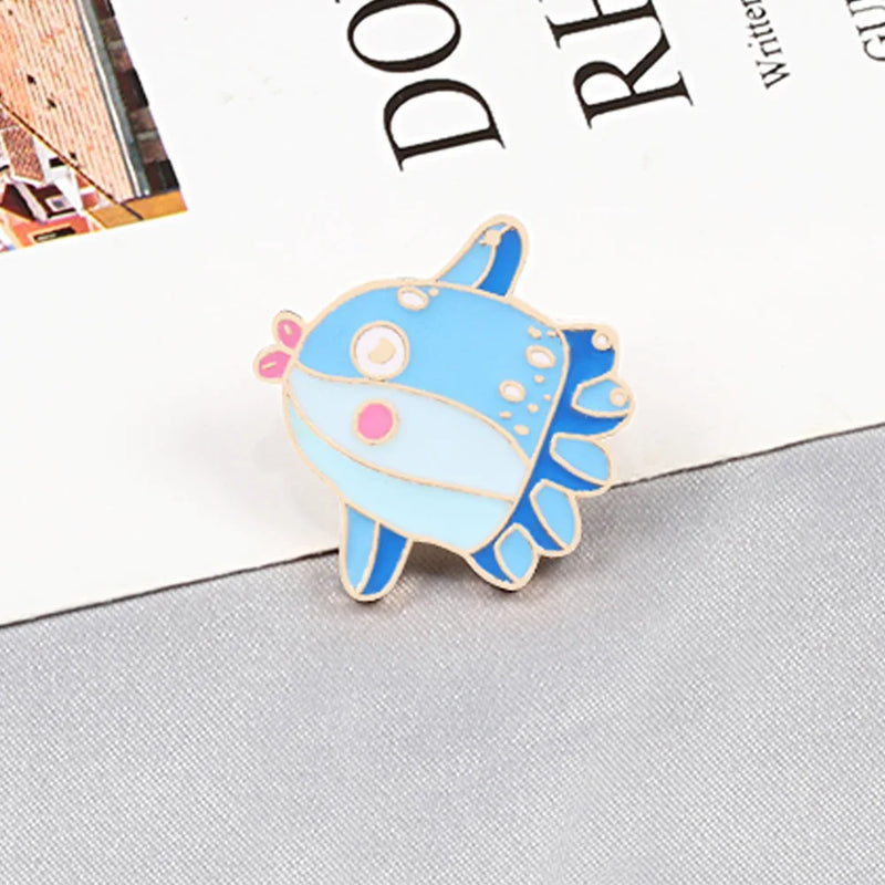 Lapel Pins  Badge Enamel Pins Brooches Whale Shark Dolphin Ocean Animals Underwater World Fishfor Kids Fashion jewelry Accessory