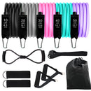 12-teiliges Widerstandsband-Set Bodybuilding Home-Gym-Ausstattung Professionelles Trainings-Fitness-Expander-Set aus elastischem Gummi