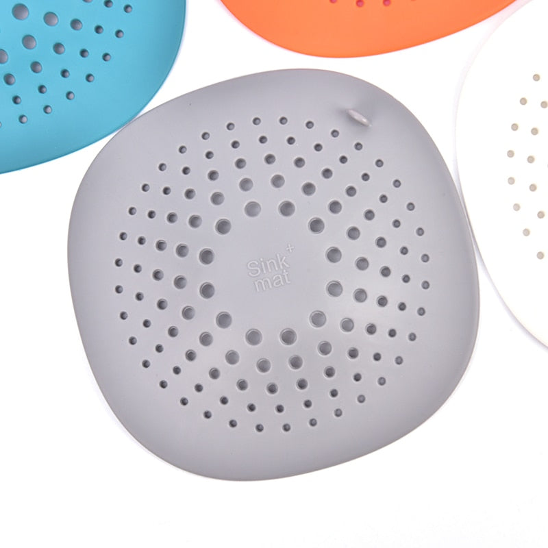 Silicone Drain Hair Catcher Kitchen Sink Strainer Bathroom Shower Sink Stopper Drain Cover Hair Trap Filter for Kitchen Bath