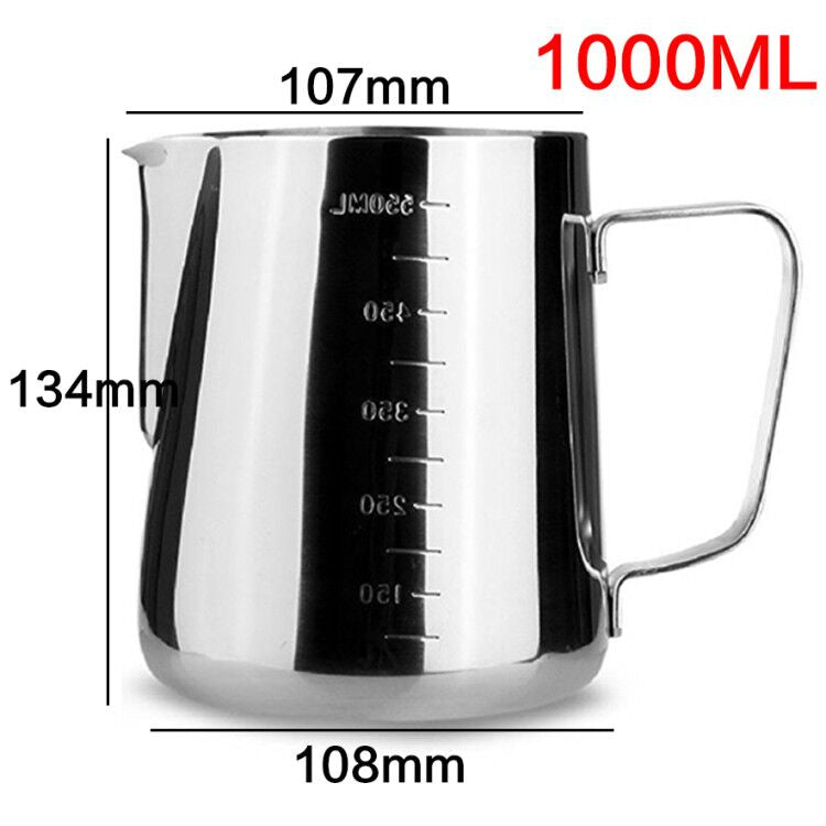 Stainless Steel Milk frothing Jug Espresso Coffee Pitcher Barista Craft Coffee Latte Milk Frothing Jug Pitcher 350 600 1000ml