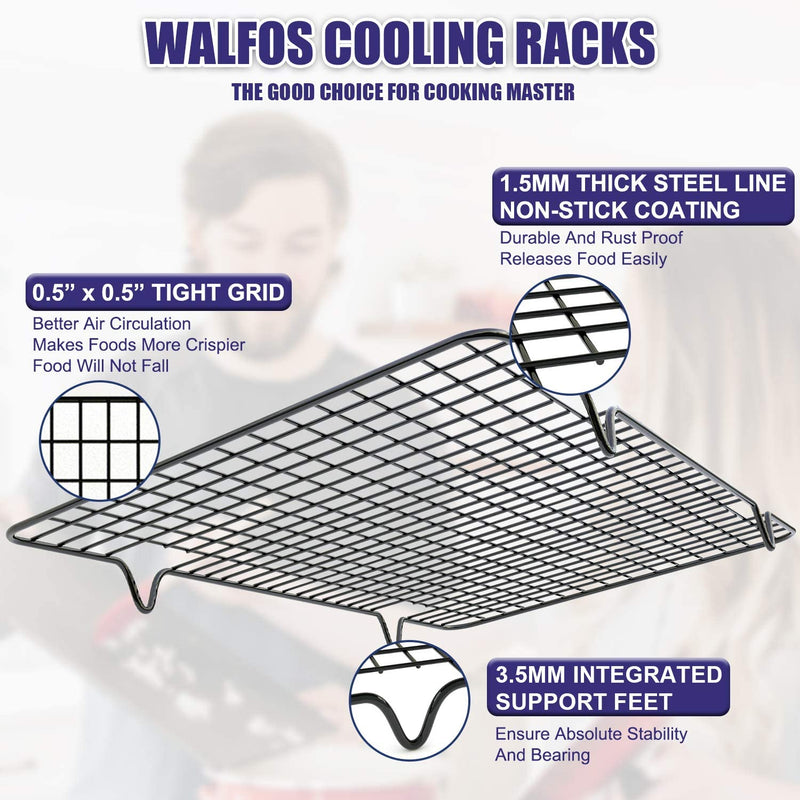 WALFOS Stainless Steel Nonstick Cooling Rack Cooling Grid Baking Tray For Biscuit/Cookie/Pie/Bread/Cake Baking Rack Hot Sale