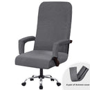Elastischer Bürostuhlbezug Modern Schmutzabweisend Chefsessel Gaming-Stuhl Rotierender Sesselbezug Verdickte Armlehnenhusse