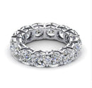 2023 New Arrivals Luxury Princess Emerald Cut 925 Sterling Silver Eternity Band Ring for Wedding Women Party Gift Jewelry