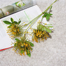 White Leucospermum Artificial Flowers Long Branch Fake Flower Plastic Flowers for Wedding Decoration Garden Outdoor High Quality