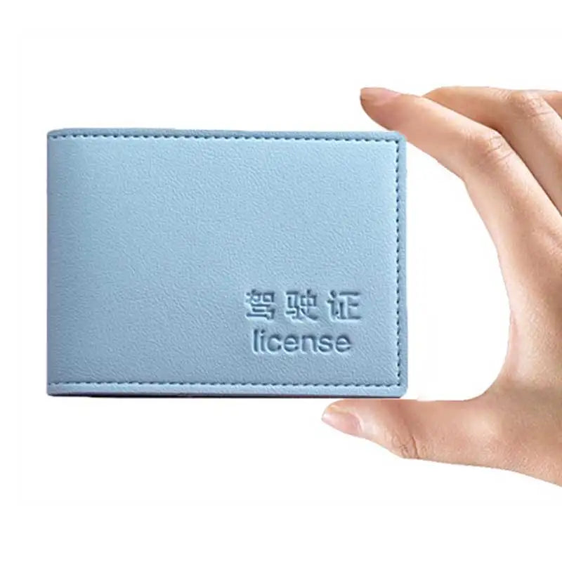 Driver License Holder Pu Leather Cover for Car Driving Documents Business ID Pass Certificate Folder Wallet Black Red Card Bags