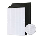4 pieces Air Purifier Parts Carbon pre-filters and 1 piece Main HEPA filter for Winix 115115 5300 5500 6300