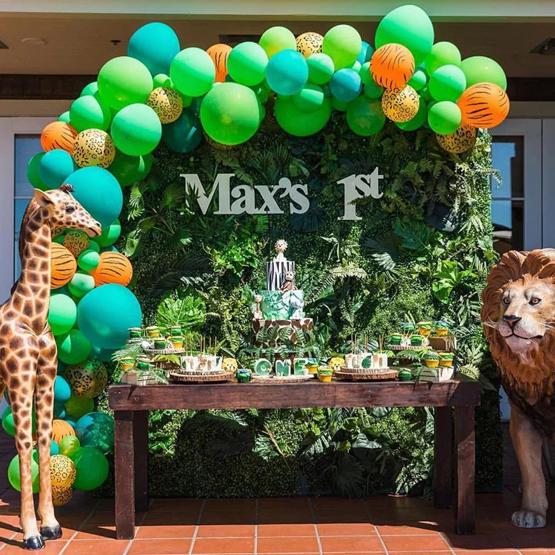 50/100pcs Jungle Safari Dark Green Balloon Garland Kit Balloons Baby Shower Toys Wedding Party Diy Balloons Birthday Decoration