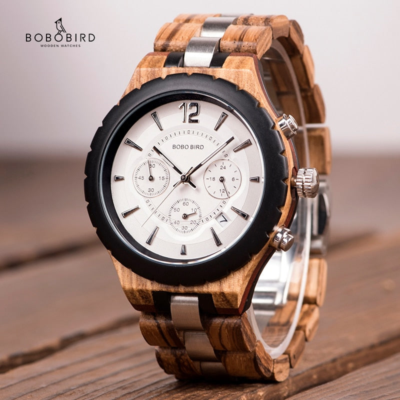 Bobo Bird Men Watches 2020 Luxury Wooden Men&