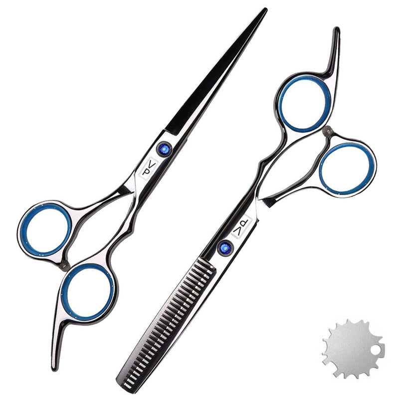 Professional Hairdressing Haircut Scissors 6 Inch 440C Barber Shop Hairdresser's Cutting Thinning Tools High Quality Salon Set