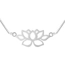 Lotus Fun Real 925 Sterling Silver Handmade Fine Jewelry Hollow Out Lotus Necklace with Pendant Acessorios for Women Collier