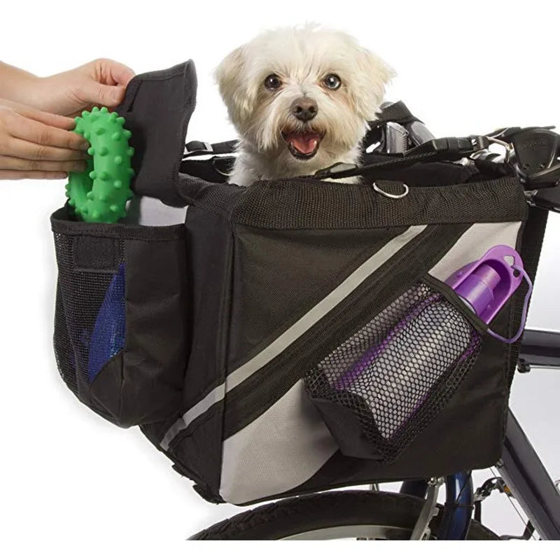 Pet Bicycle Carrier Bag Puppy Dog Cat Small Animal Travel Bike Seat For Hiking Cycling Basket  Accessories