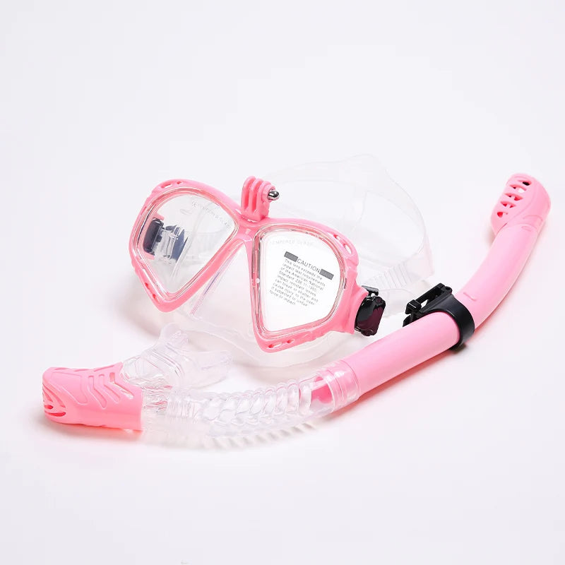 Fashion snorkeling mask snorkel set diving mask  swimming goggles snorkel is suitable for GoPro underwater sports camera