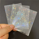 50pcs/Lot Heart-shaped Foil Laser Top Loading Sleeves For PKM YGO Board Game Cards Photo Kpop Protector Shield Cover