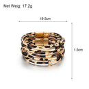 Amorcome Leopard Fashion Bracelets Woman Charm Multilayer Wide Wrap Leather Bracelets & Bangles Femme Party Jewelry Gift  2022