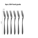 6/12PCS Fruit Forks Mini Food Pick Children Kids Lunch Box Cocktail Stainless Steel Cake Dessert Sushi Snack Sticks Picker