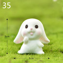Easter Bunny Decoration Mini Resin Rabbit Craft Miniature Figurine Landscape Model Home Desktop Decor Fairy Garden Decoration
