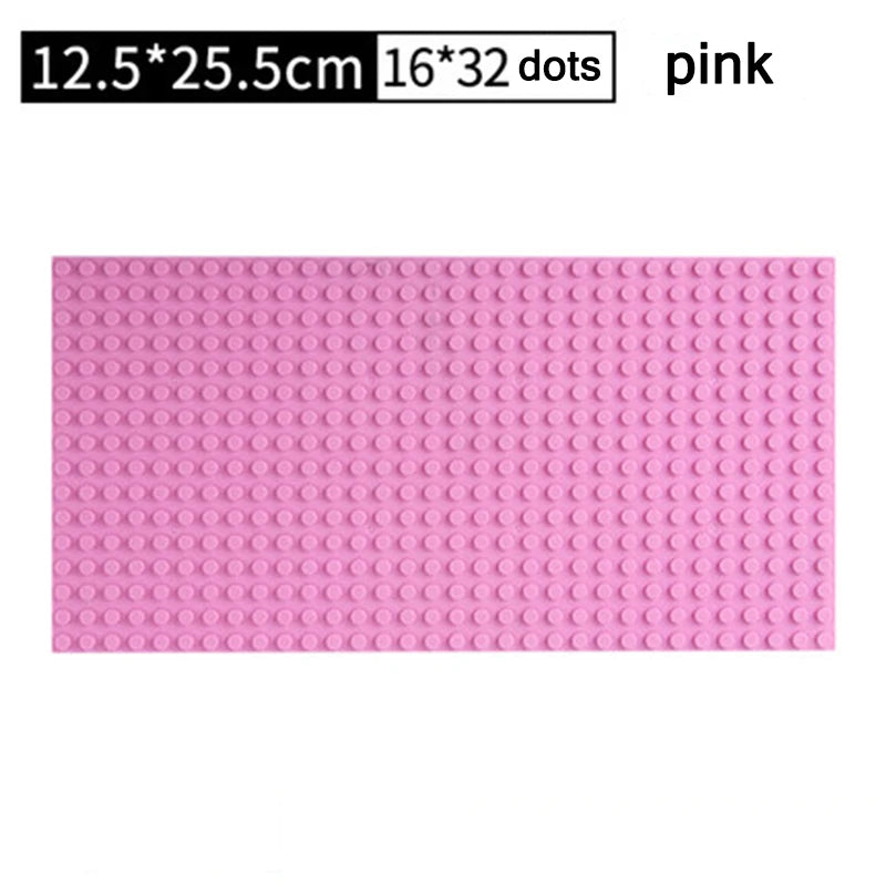 32*32 Dots Plastic Blocks Base Plates 50*50 Pink Compatible Big Brand City Classic Toys Mini Building Bricks Baseplates for Kids
