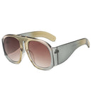 HBK Luxury Celebrity Sunglasses Women Men Retro Oversized Oval Sun Glasses Hip Hop Style High Quality Big Frame Brown Gray Lens