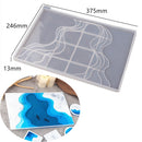 Große Tablett Silikonform Polygon Kristall Epoxidharz Gussformen DIY Handwerk Ton Form Werkzeug Tischdekoration Zubehör