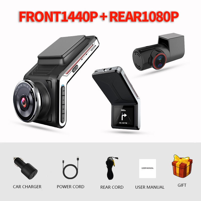 Sameuo U2000 dash cam front and rear 4k 2160P 2 camera CAR dvr dashcam Video Recorder Auto Night Vision 24H Parking Monitor